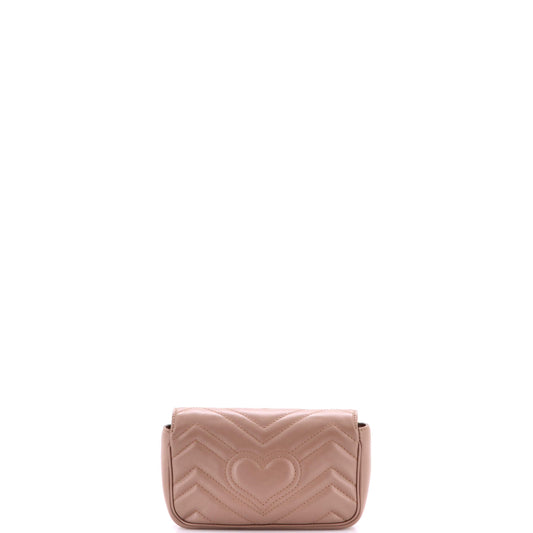 Gucci GG Marmont Flap Bag in Matelasse Leather Super Mini
