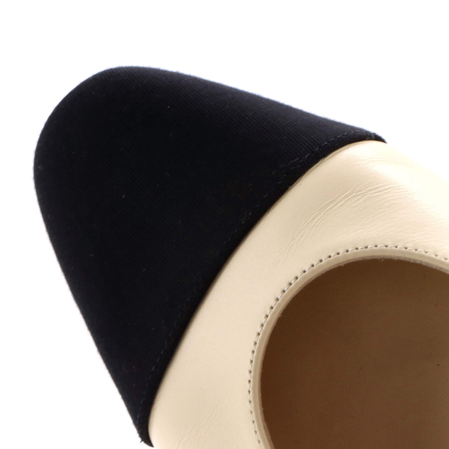 Chanel Women's Cap Toe CC Slingback Flats in Leather