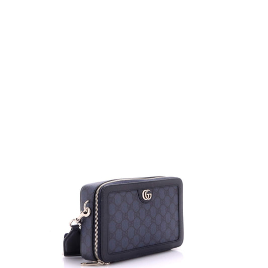 Gucci Ophidia Zip Wristlet Shoulder Bag in GG Coated Canvas, Small
