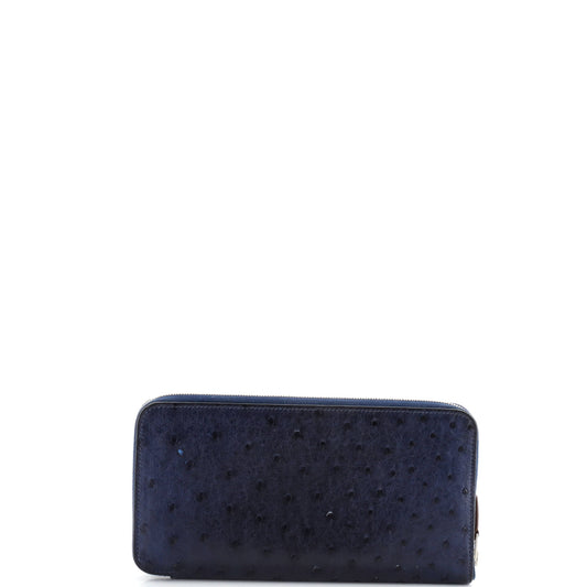 Hermès Azap Zip-Around Wallet in Silk-in Ostrich Leather, Long