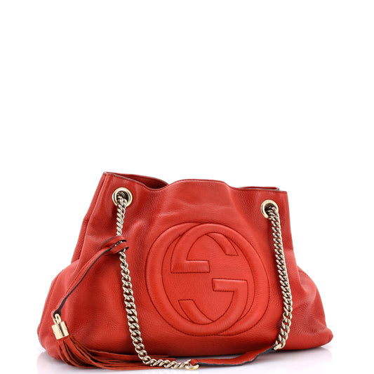 Gucci Soho Chain Strap Shoulder Bag in Leather, Medium