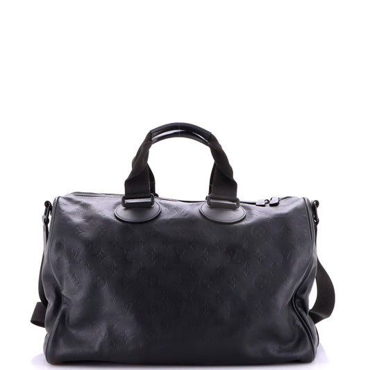 Louis Vuitton Speedy Bandouliere Bag in Monogram Shadow Leather, Size 40