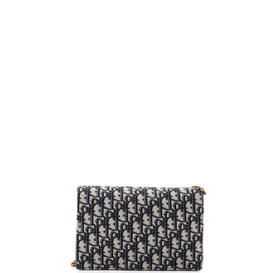 Christian Dior Saddle Chain Clutch in Oblique Canvas