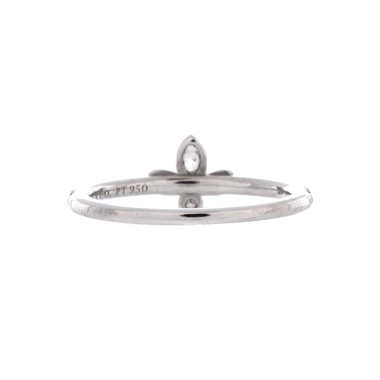 Tiffany Fleur-de-Lis Flower Ring in Platinum and Diamonds