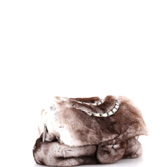 Chanel medium fur flap bag
