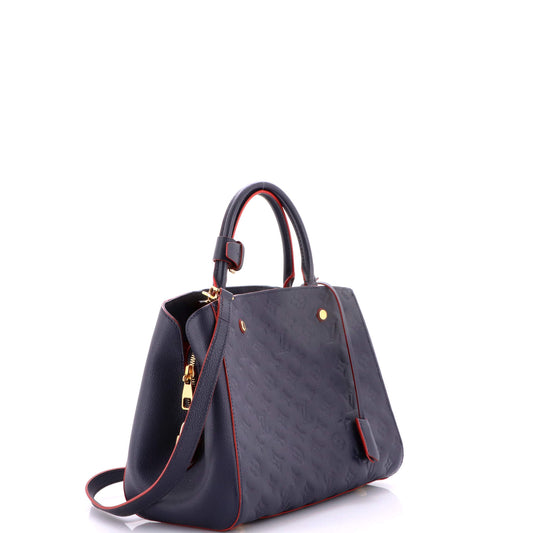 Louis Vuitton Montaigne Handbag Monogram Empreinte Leather MM
