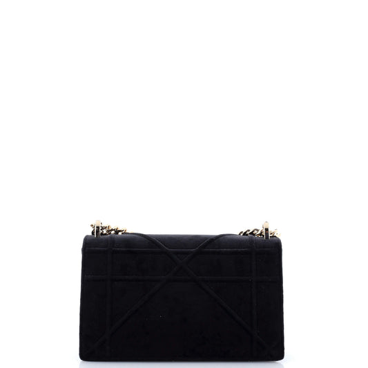 Christian Dior Diorama Flap Bag in Velvet with Crystal Detail, Small
