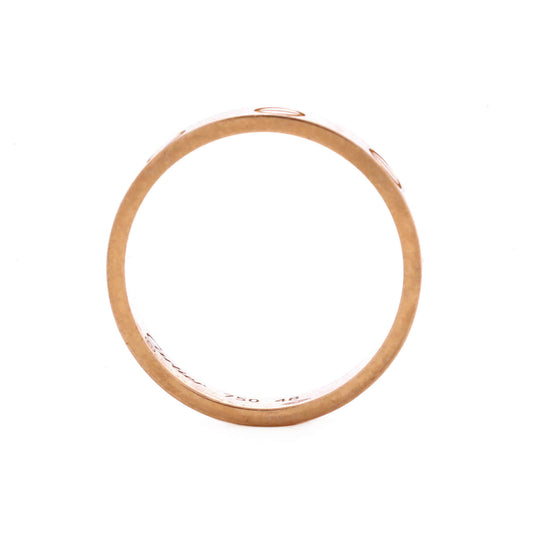 カルティエ ラブ ウェディング バンド リング 18K ローズゴールド