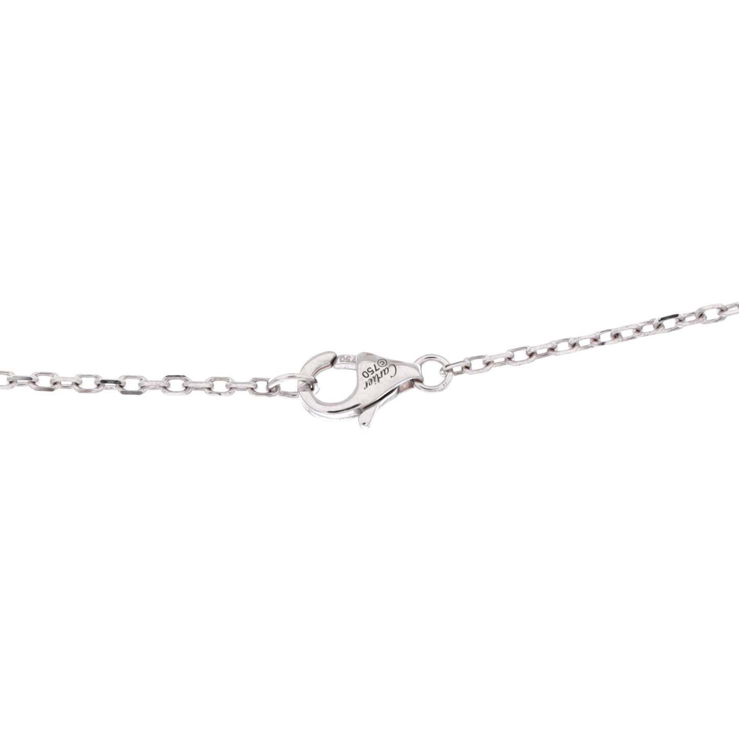 Cartier Love Interlocking Pavé Necklace in 18K White Gold and Diamonds