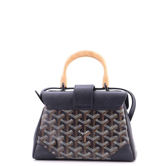 Goyard Saigon top handle bag in coated canvas and leather mini