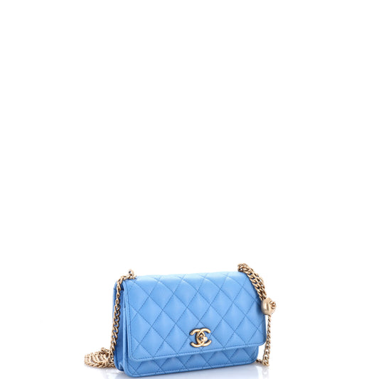 Chanel Sweet Heart Wallet on Chain Quilted Caviar