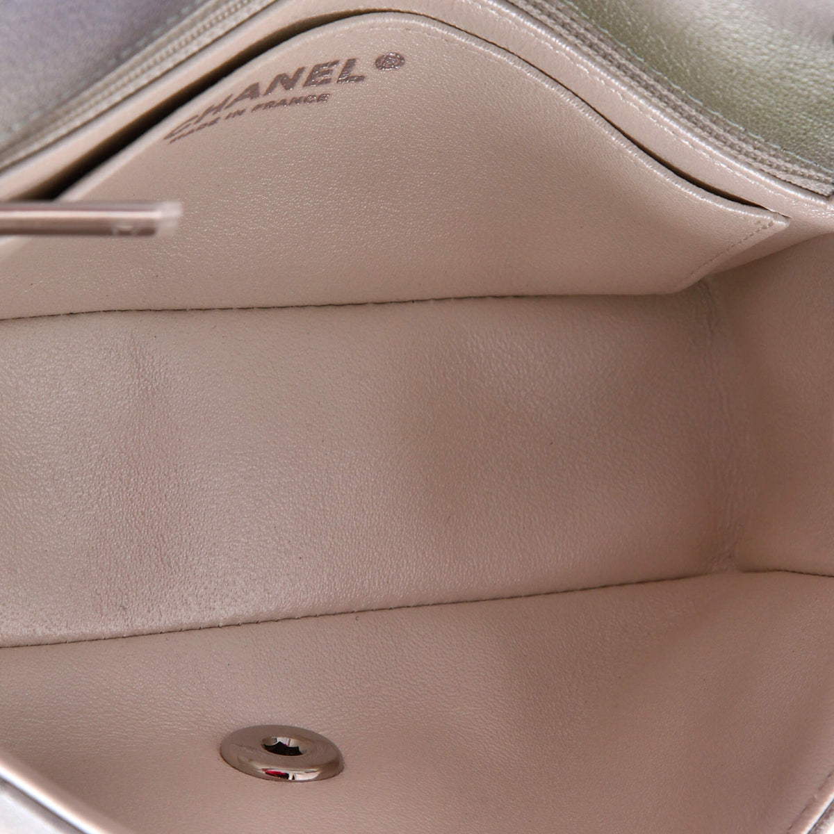 Chanel Classic Single Flap Bag Quilted Ombre Metallic Goatskin Mini