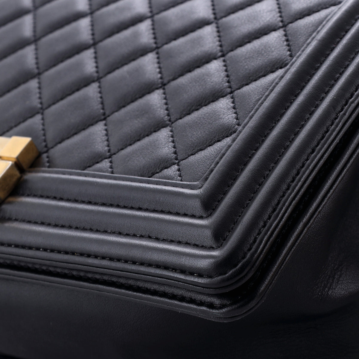 Chanel Boy Flap Bag Quilted Calfskin Old Medium