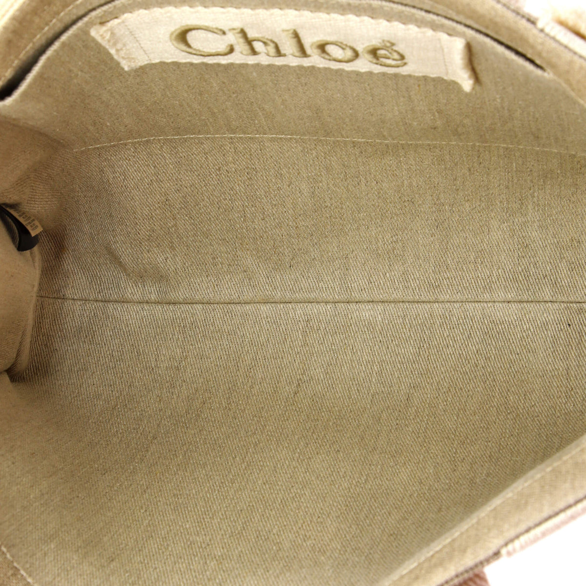 Chloe Woody Convertible Tote Linen with Tassels Medium