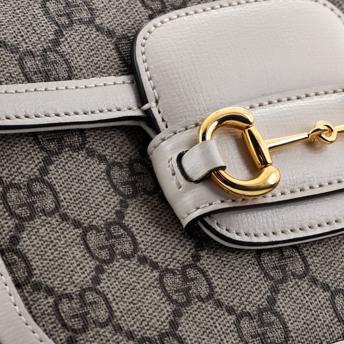Gucci Horsebit 1955 Shoulder Bag GG Coated Canvas with Leather Mini