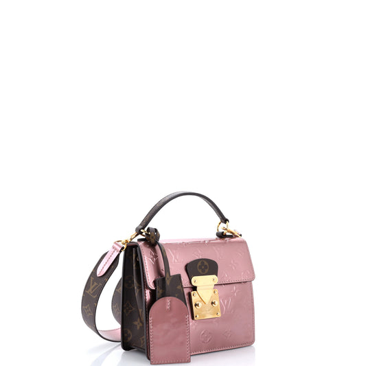 Louis Vuitton Spring Street NM Handbag Monogram Vernis with Monogram Canvas