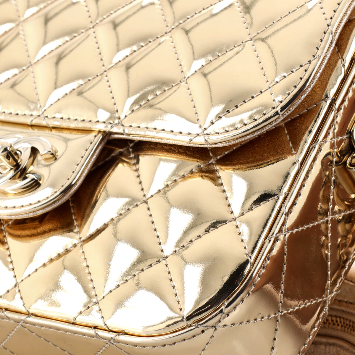 Chanel Hollywood Boulevard Flap Bag with Star Coin Purse Quilted Metallic Leather Mini