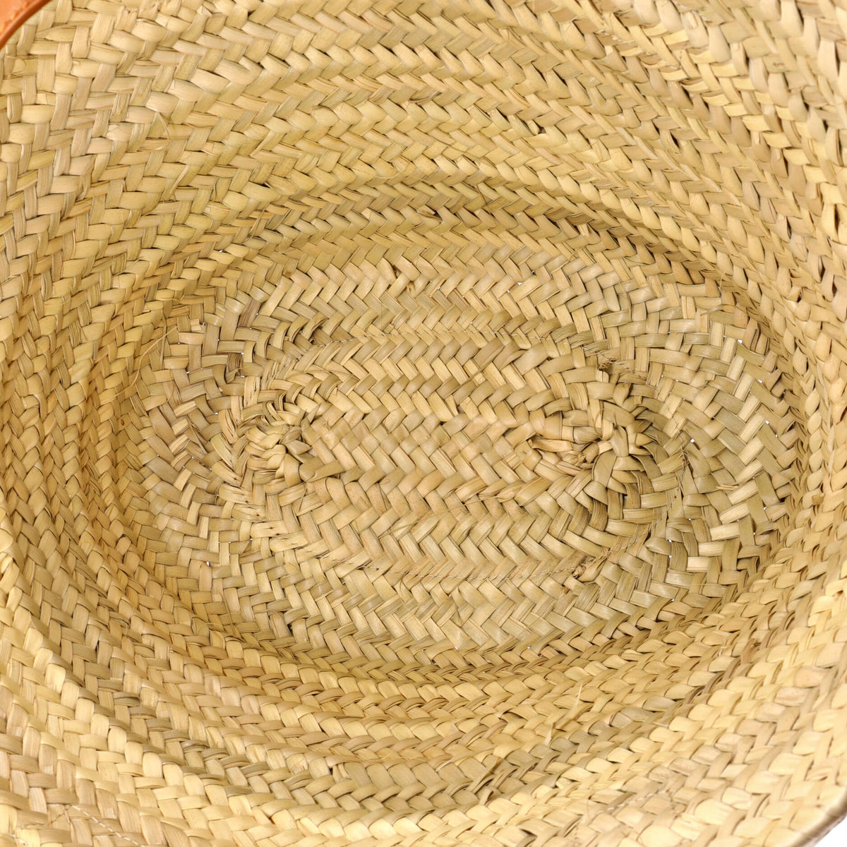 Chloe Sense Basket Tote Raffia with Leather Medium