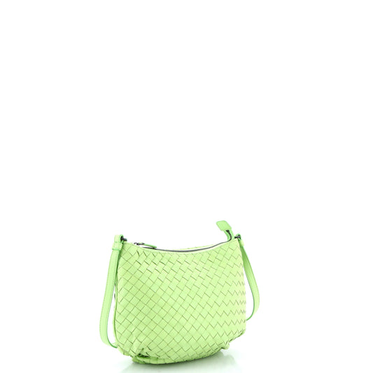 Bottega Veneta Saddle Zip Messenger Bag Intrecciato Nappa Mini