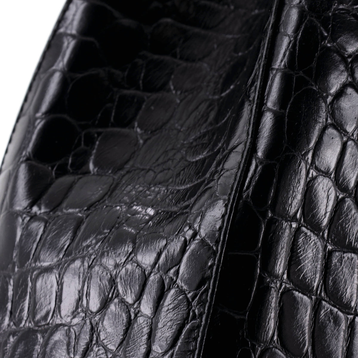 Salvatore Ferragamo Convertible Vara Bow Tote Crocodile Embossed Leather Small