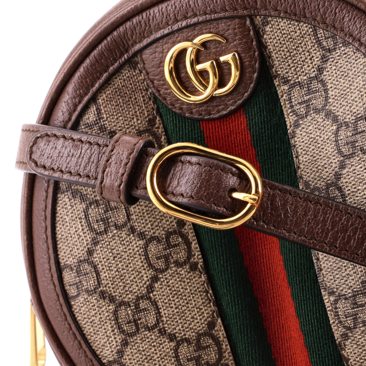Gucci Ophidia Round Backpack GG Coated Canvas Mini