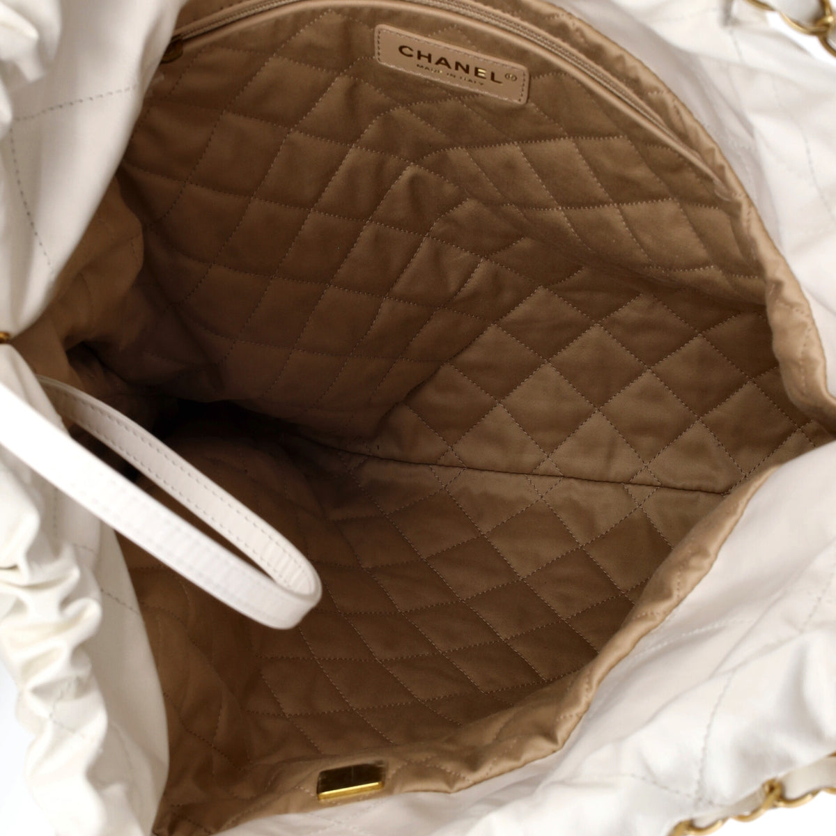 Chanel 22 Chain Hobo Quilted Calfskin Large