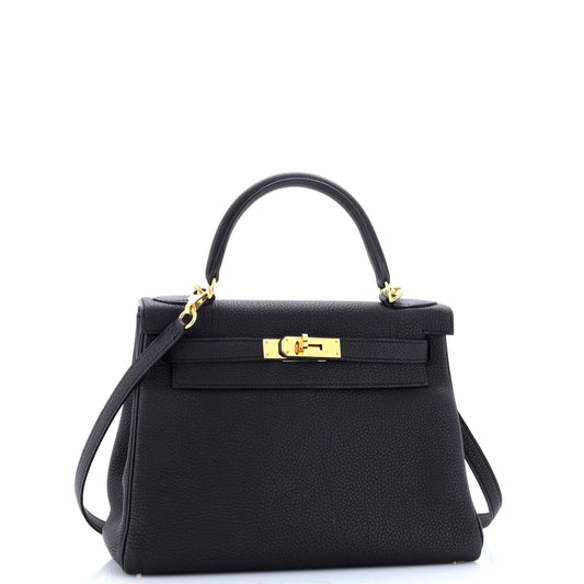 HERMESケリー ブラック トゴ 28