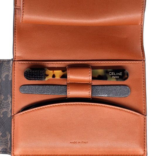 Celine Travel Kit Triomphe Coated Canvas None