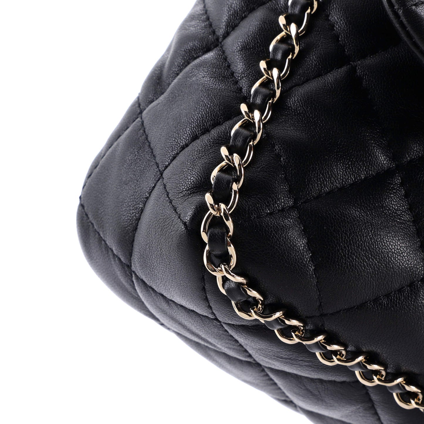 CHANEL 未使用 エナメルバッグ ラムスキン