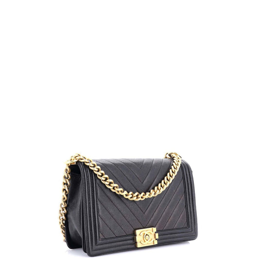 【キャビア】シャネルボーイ シェブロン NMサイズ