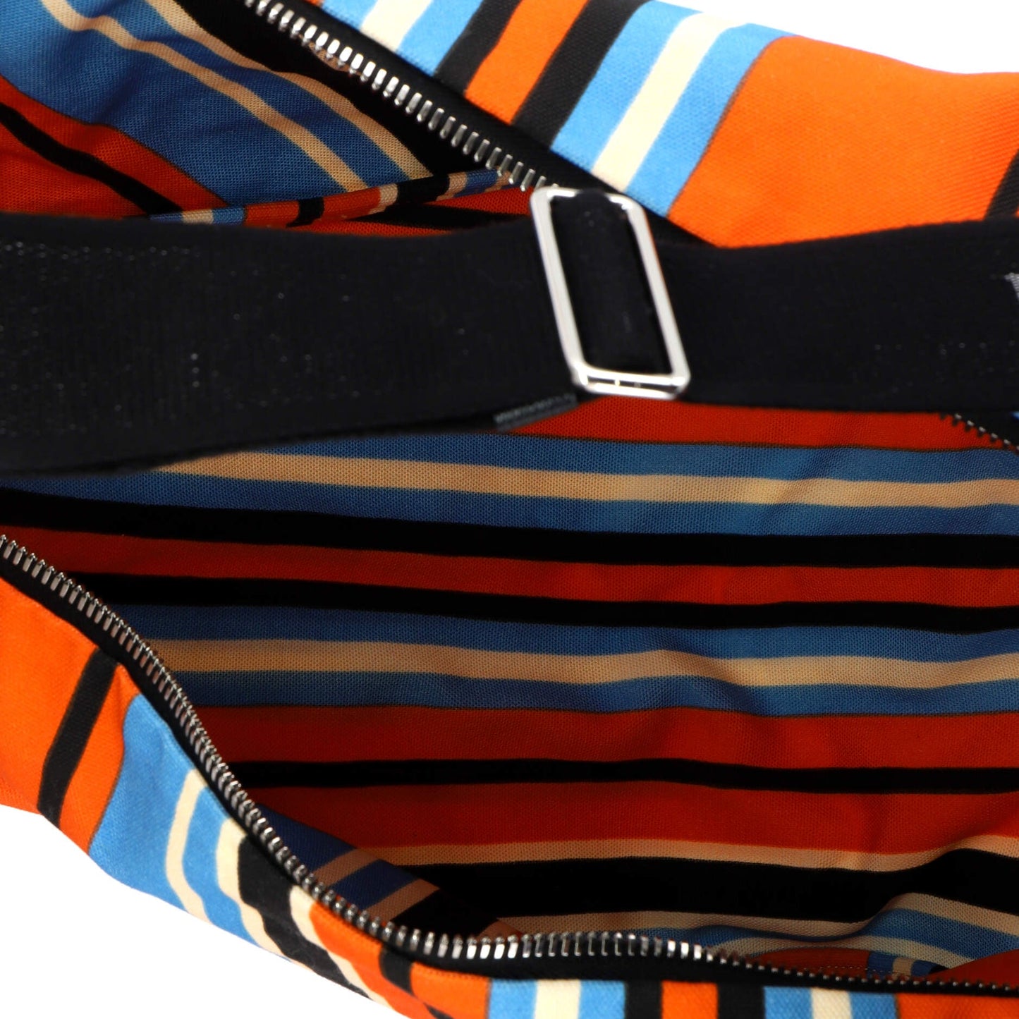 プラダ トライアングルロゴ ジップ クロスボディバッグ プリント キャンバス ラージ