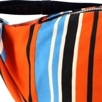 プラダ トライアングルロゴ ジップ クロスボディバッグ プリント キャンバス ラージ