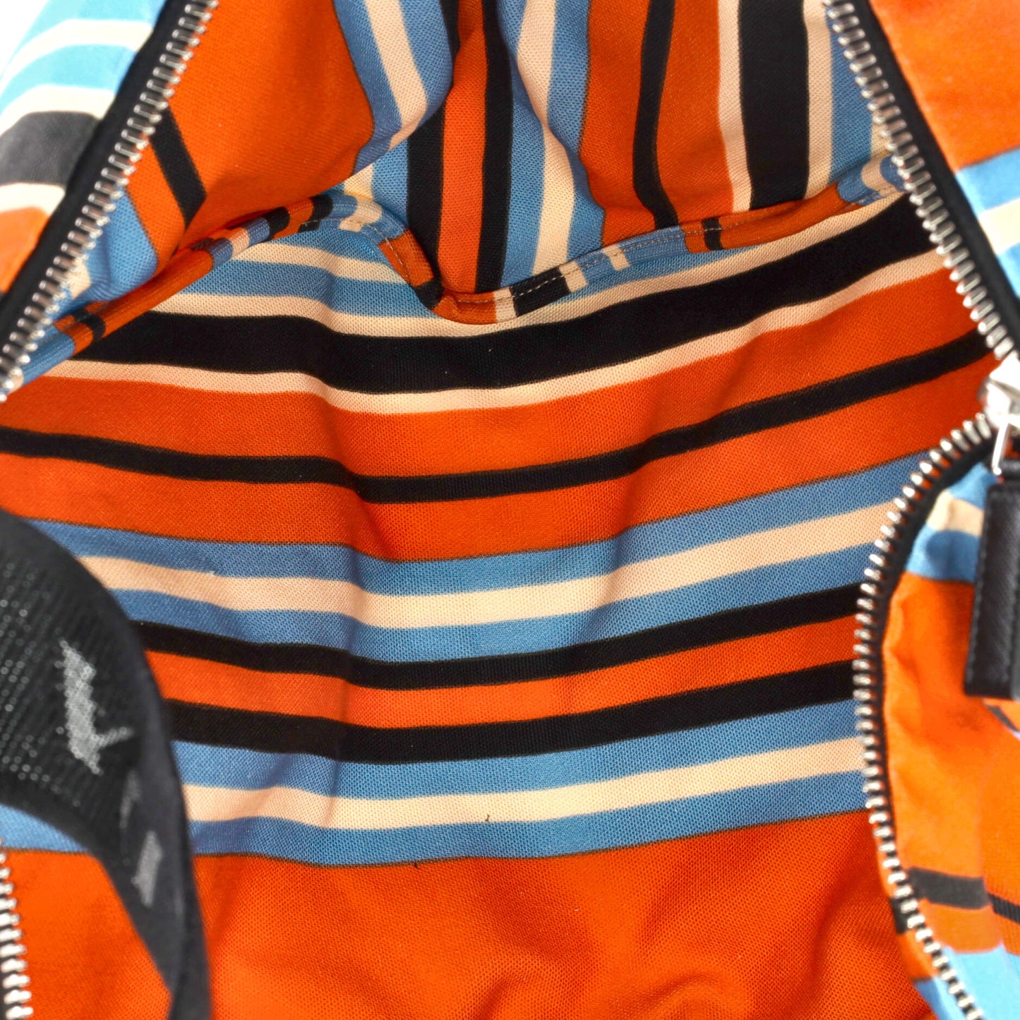 プラダ トライアングルロゴ ジップ クロスボディバッグ プリント キャンバス ラージ