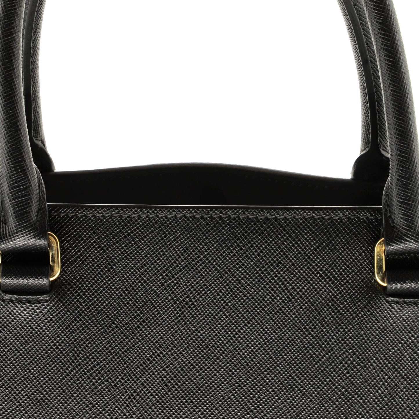 Prada Lux Embossed Logo Tote Saffiano Leather Medium