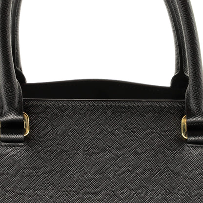 Prada Lux Embossed Logo Tote Saffiano Leather Medium