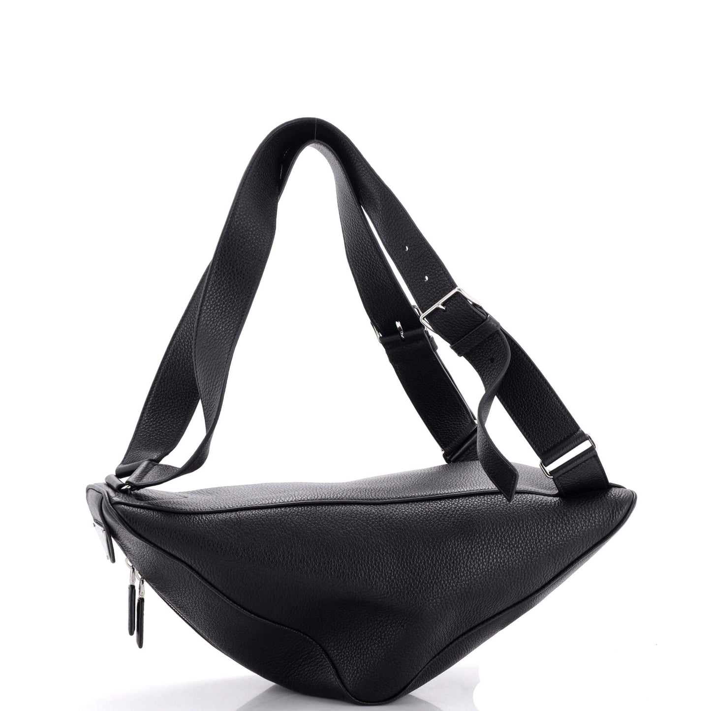 Prada Triangle Zip Backpack Leather