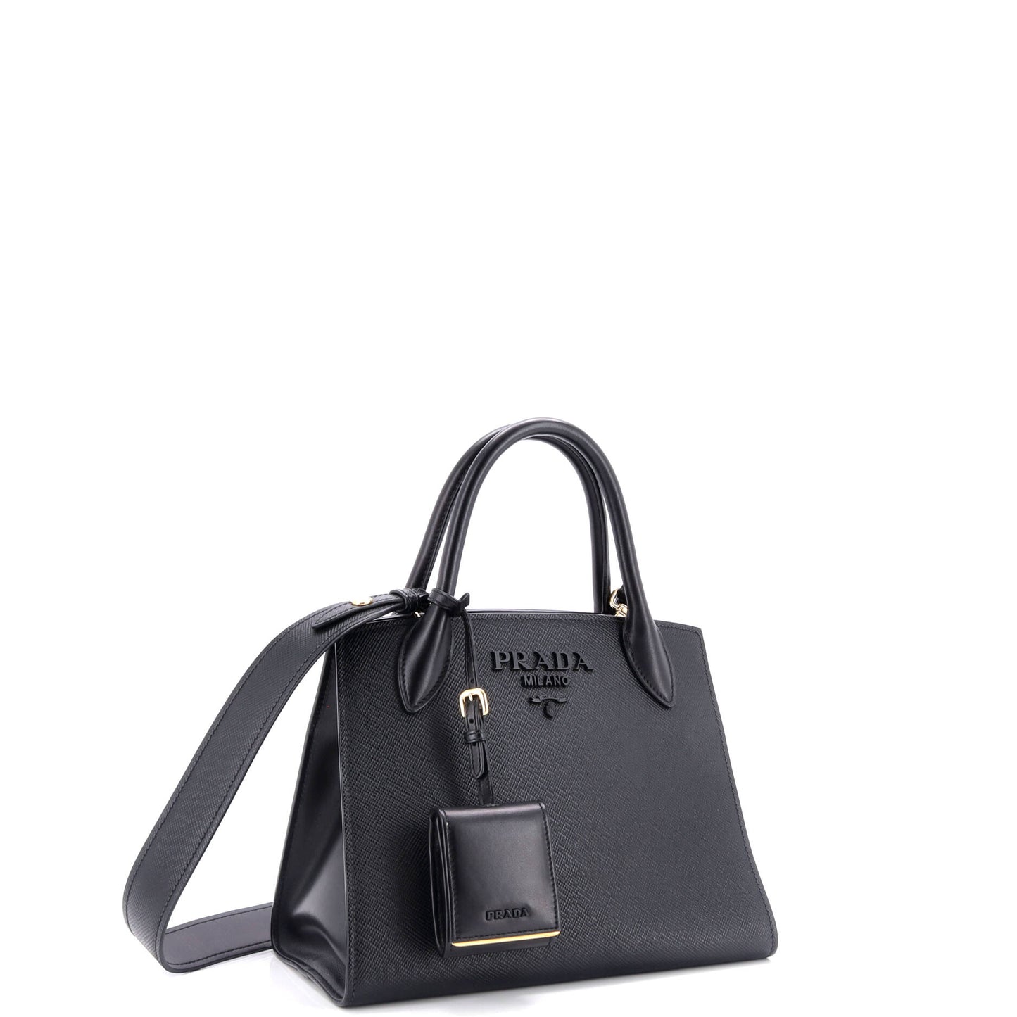 Prada Monochrome Tote Saffiano with City Calf Small