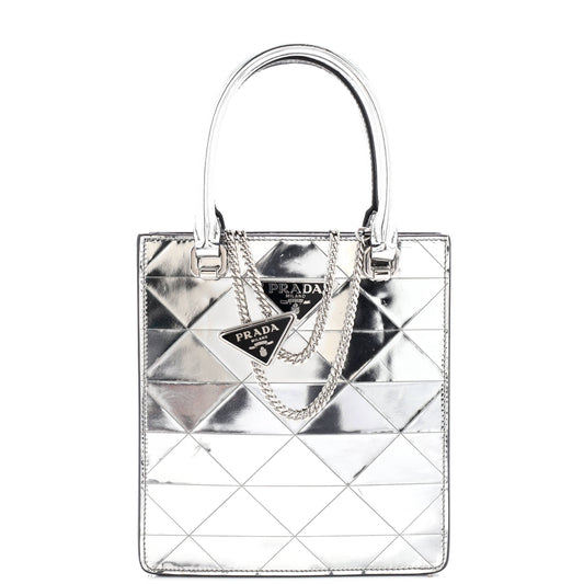 プラダ トライアングル トート スパッゾラート レザー ミニ