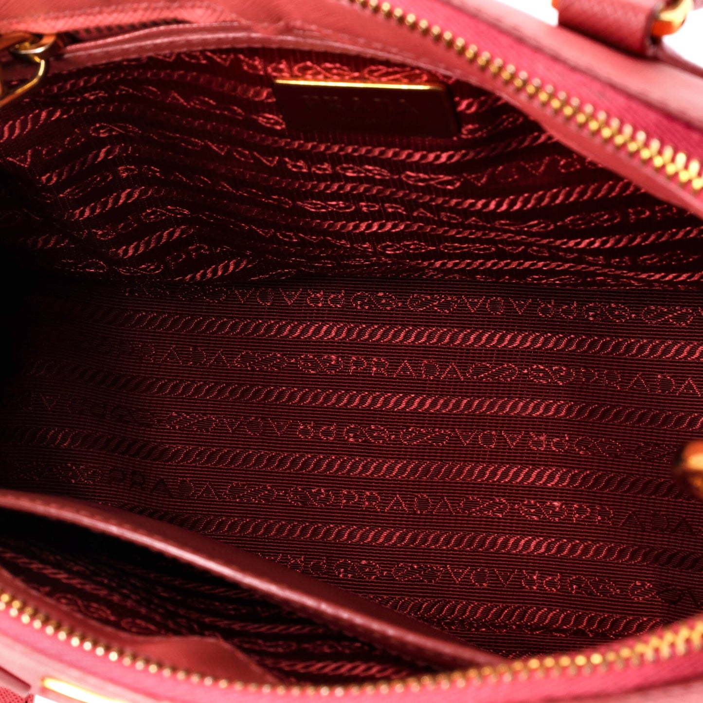 プラダ ガレリア ダブルジップ トートバッグ サフィアーノレザー スモール