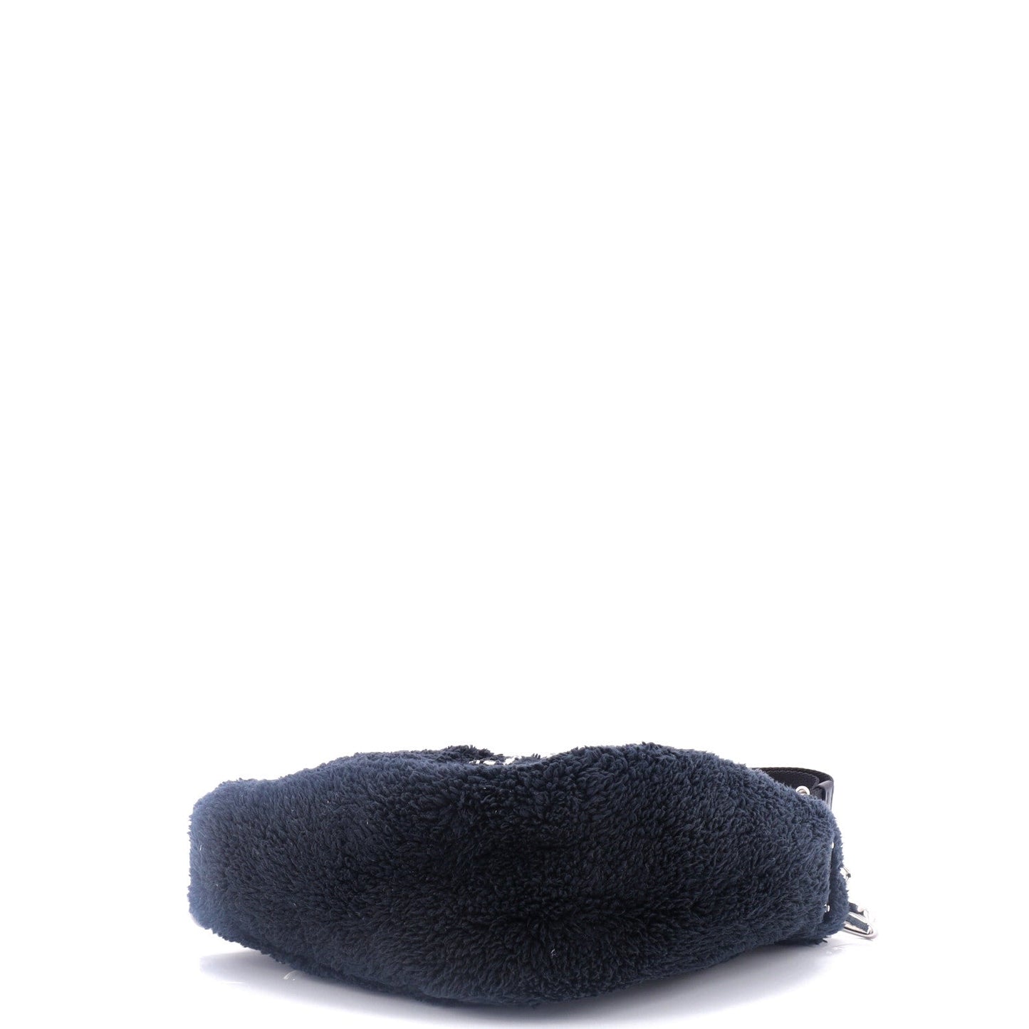 Prada Triangle Logo Zip Crossbody Bag Terry Cloth Small