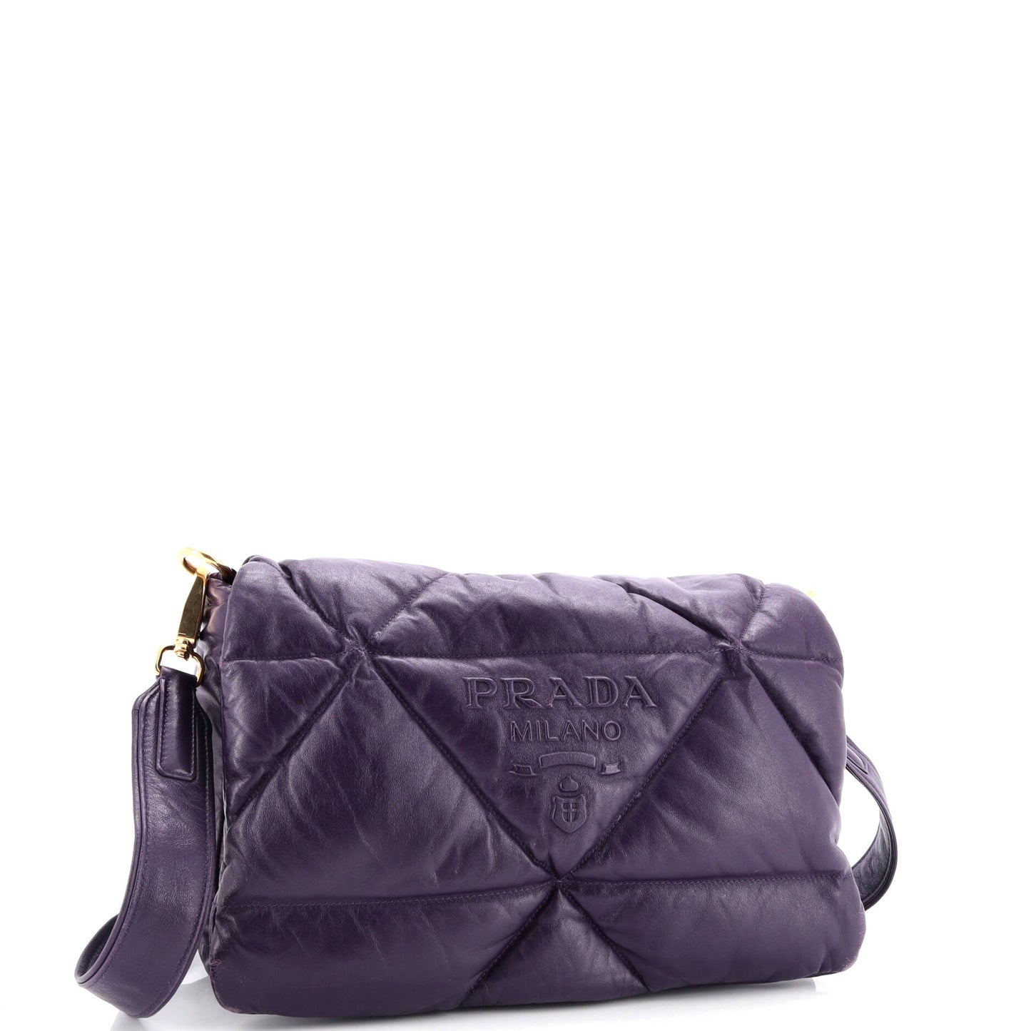 プラダ パッド入りショルダーバッグ キルティングナッパレザー