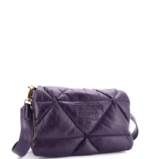 プラダ パッド入りショルダーバッグ キルティングナッパレザー