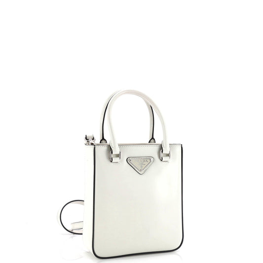 プラダ コンバーチブル オープントート ブラッシュドレザー ミニ
