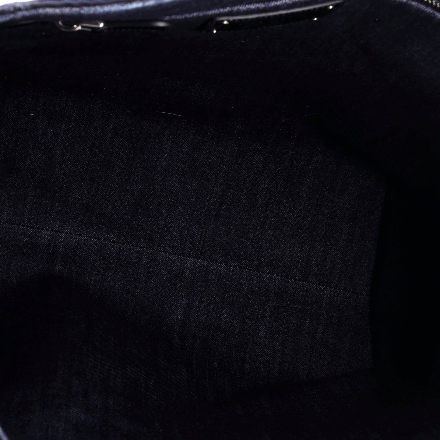 Prada Logo Shopping Tote Denim and Linen Blend