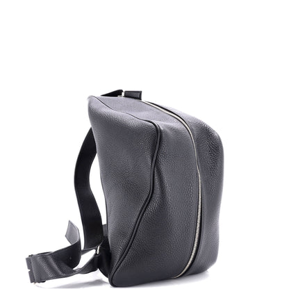 Prada Triangle Zip Backpack Leather