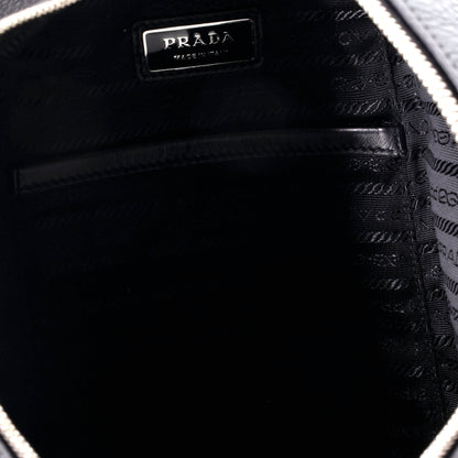 Prada Triangle Zip Backpack Leather