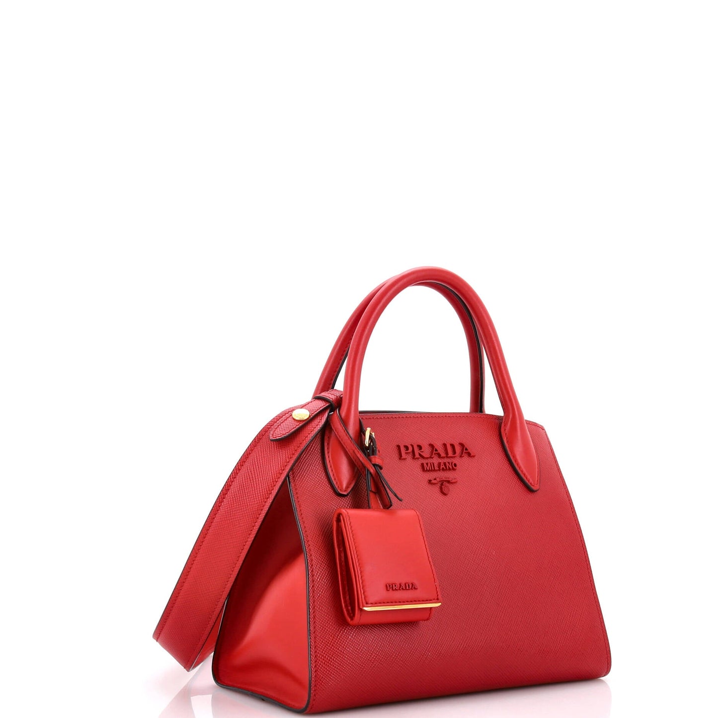 プラダ モノクローム トートバッグ サフィアーノ シティカーフ スモール