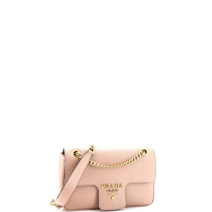 プラダ パティーナ フラップ ショルダーバッグ サフィアーノレザー スモール