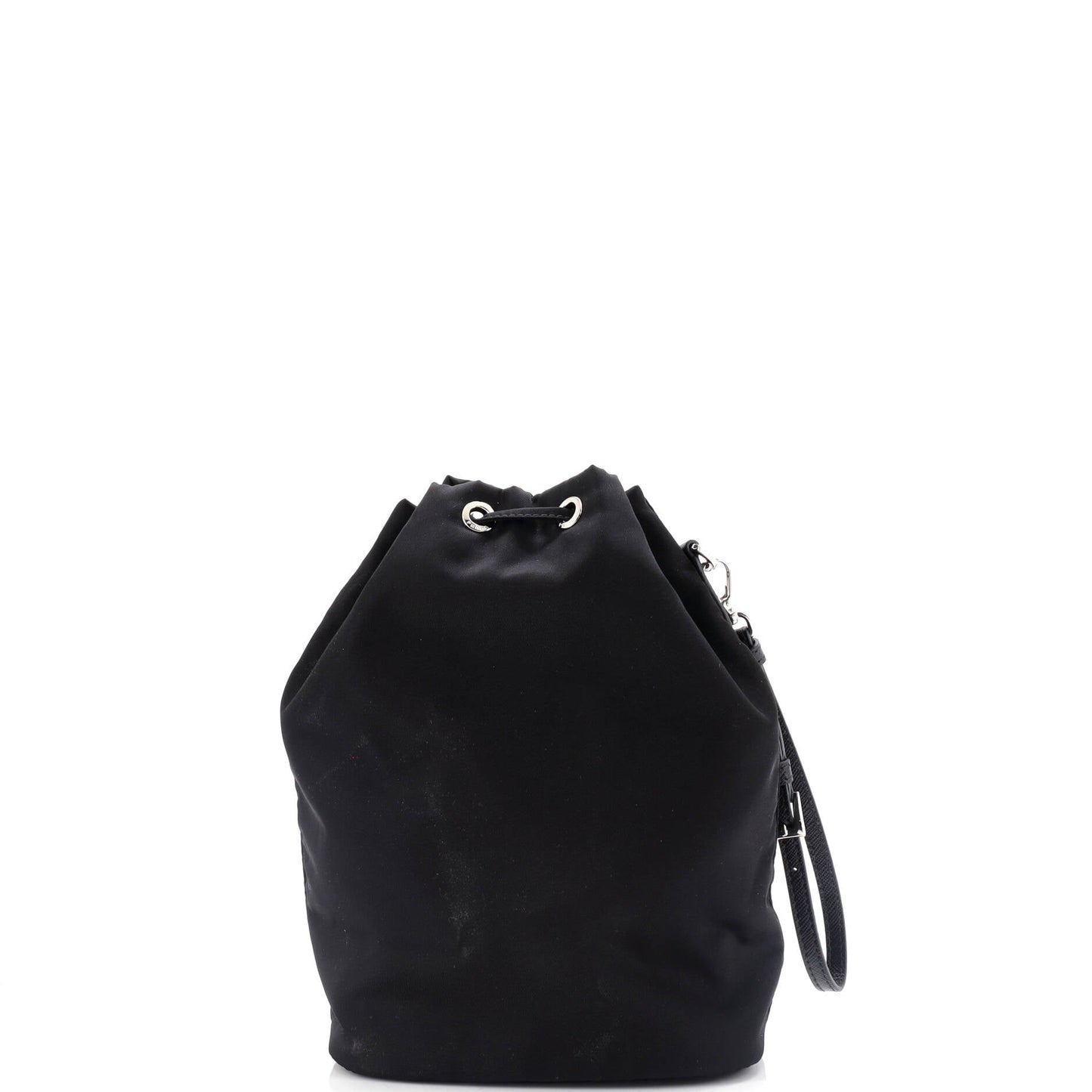 Prada Drawstring Wristlet Bucket Bag Tessuto Small