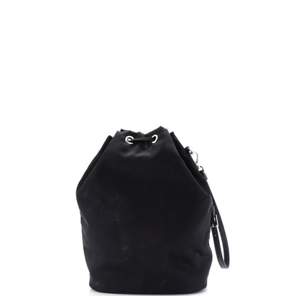 Prada Drawstring Wristlet Bucket Bag Tessuto Small